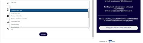 Steps to be followed for Making Examination Fee Payment Using .